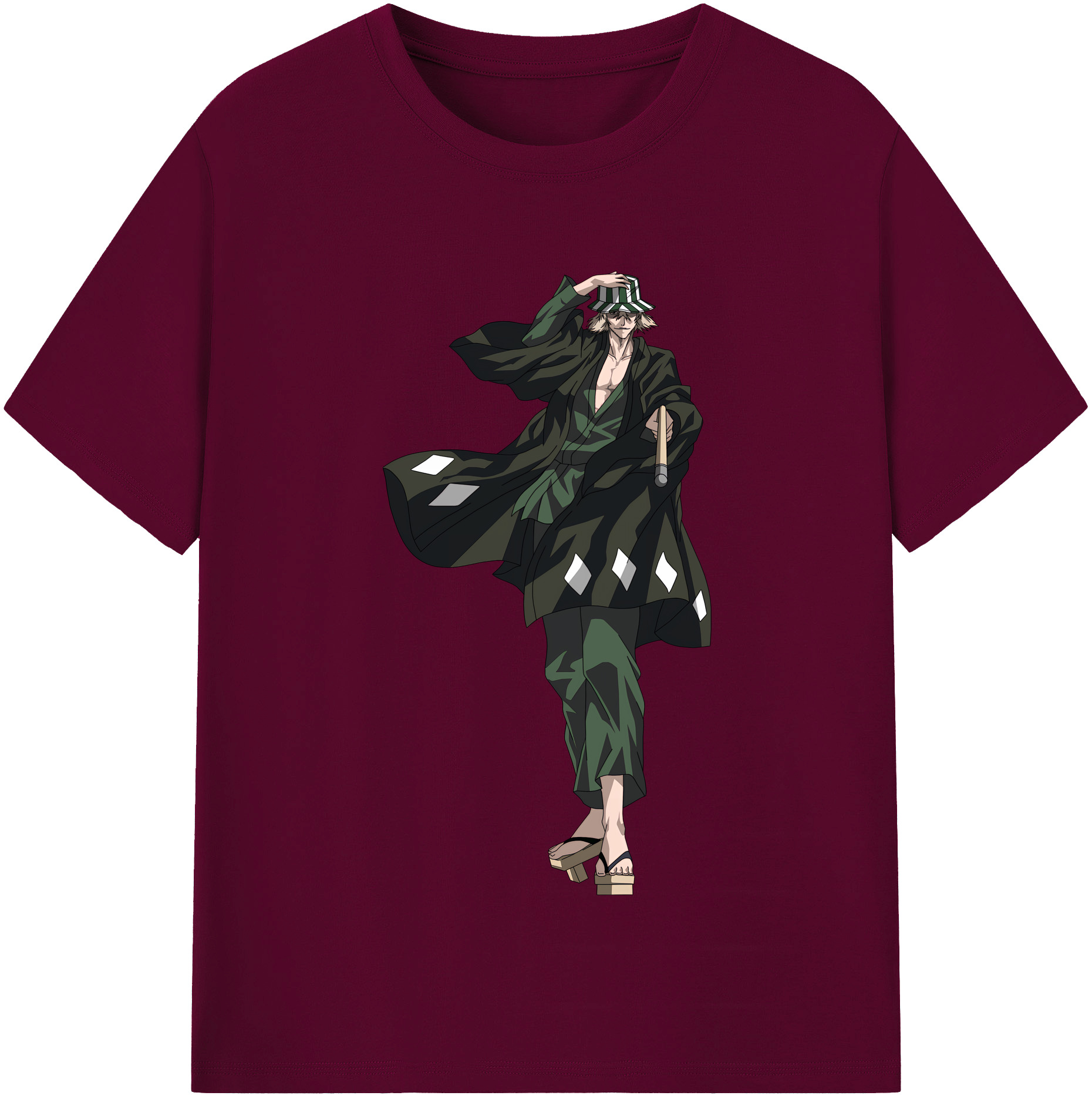 （画像用） "ブリーチ 浦原 喜助（うらはら きすけ） BLEACH Urahara Kisuke " レディースカジュアルプリントTシャツ（綿100％）